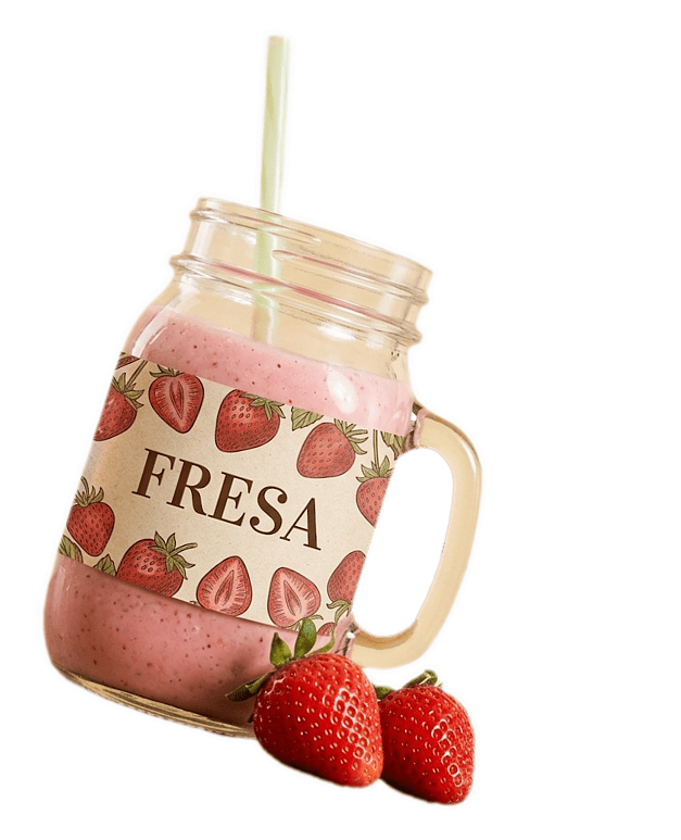 Bebida italiana de fresa en Cancún